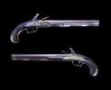 Medieval & later artifacts Pair of Italian cavalry flintlock pistols by Lazaro Lazarino c.18th. c -