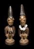 Medieval & later artifacts Artful style wooden Yoruba Ibeji twins, Nigeria, early 20th. cent. -