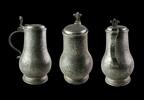 Medieval & later artifacts Superb Nuremburg / Nrnberg pewter Flagon jug, mid 17th. cent.! -