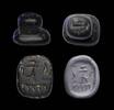 Ancient art Mesopotamian black stone stamp seal w handle, 2nd.-1st. mill. BC -