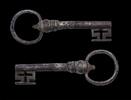 Medieval & later artifacts Fine large Gothic gate or strong door iron key, c. 1550 -