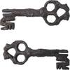 Medieval & later artifacts Fine small Gothic iron chest key, European,14th. century -