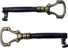 Medieval & later artifacts Rare brass and iron key, Gothic renaissance, c.15th.-16th. century -