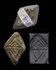 Ancient art rare rhombic shape stone seal, Mesopotamia, 5th.-4th. mill. BC -