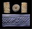 Ancient art Attractive Mesopotamian stone cylinder seal Jemdet Nasr, 3300-2900 BC -
