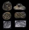 Ancient art Pair of attractive stone stamp seals, Mesopotamia, 5th.-2nd,. mill BC -