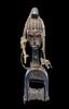 Medieval & later artifacts Lovely intact figural wooden loom pulley Ivory Coast, Baul? 19th. cent -