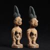 Medieval & later artifacts Rare pair of ere ibeji, Ila Orangun wooden twin figures, 19th. century -
