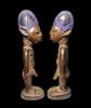 Medieval & later artifacts Elaborate pair of Yoruba Ibeji twin figures, Nigeria, 19th. cent -
