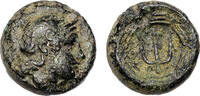Ancient coins Greek coins: Rare bronze with Athena / trident from Ionia Piene -