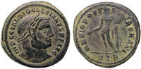 Ancient coins Roman Imperial: Large 28 mm. early post-reform Diocletian bronze Follis, Good VF. -