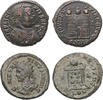 Ancient coins Roman Imperial: Coins of Constantine II scarce London mint and Licinius I, fine camp gate type (2) -