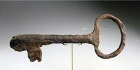 Medieval & later artifacts Massive iron Late Medieval Gate Key, ca. 14th.-15th. century -