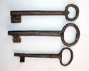 Medieval & later artifacts Set of three Large Early European Iron keys, 17th.-18th. century! -