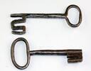 Medieval & later artifacts Pair of large Early European Iron keys, ca. 18th. century -