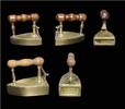 Medieval & later artifacts Pair of antique 18th.-19th. century North-European brass irons -