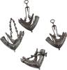 Medieval & later artifacts Pair of decorated steel Gunpowder flask w spring locks, 17th.-18th. c. -