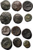 Ancient coins Greek coins: Nice lot of 6 Sicily, Syracuse bronze coins, 4th.-3rd. cent. BC -