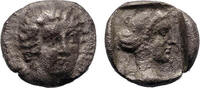 Ancient coins Greek coins: ISLANDS off CARIA, Rhodos. Rhodes. Circa 408/7-404 BC. AR Hemidrachm - R! -
