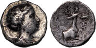 Ancient coins Greek coins: Ionia Ephesos, very rare silver AR drachm type w Artemis and Stagg, 258-202 BC. -