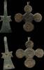 Medieval & later artifacts Two bronze cross pendants, Viking to Medieval 9th.-11th. cent. -