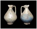 Medieval & later artifacts Islamic Seljuk torquoise glazed pottery jug w nearly full iridescence! -