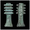 Ancient art Egyptian torqouise faience amulet of the Djet pillar 664 332 BC -