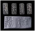 Ancient art Interesting Mesopotamian stone cylinder seal, Pre- to Early dynastic -