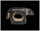 Ancient art Amulet of animal in black serpentine stone, Mesopotamia, 3rd. mill. BC -