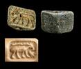 Ancient art Large Gable stamp stone seal, Anatolia / Mesopotamian, 4th.-3rd. millenium BC -