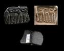 Ancient art Large Gable stamp stone seal, Anatolia / Mesopotamian, 4th.-3rd. millenium BC -