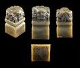 Asian art Huge Chinese soapstone stamp seal with Mythical beasts -