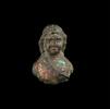 Ancient art Substantial bronze bust of Deity, Roman, 1st.-3rd. cent. -
