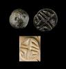 Ancient art Early blackstone stamp seal w Cross pattern 5th.-4th. mill BC -