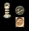Ancient art Fine tall bronze stamp seal, Ancient Near East, 1st. mill. BC -