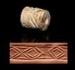 Ancient art Early Mesopotamian Marble Cylinder seal, Jemdet Nasr, 3300-2900 BC -