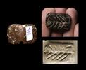 Ancient art Nice large red Jasper Gable seal, Levantine, Ubaid, 4th. mill. BC -