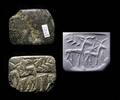 Ancient art Huge & rare figural gable stone seal Anatolian, Ubaid 4th. mill. BC -