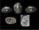 Ancient art Oval drill style stamp seal, Late Neolithic - Uruk, c. 3rd mill. BC -