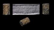 Ancient art Hittite stone cylinder seal, Anatolia, mid 2nd. mill. BC -
