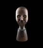 Medieval & later artifacts Lovely and rare Oak wood 'Wig' head, Scandinavian 17th. cent. -