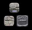 Ancient art Good West-Mesopotamian gable seal w flock of prey, c. 4th. mill. BC -