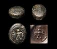 Ancient art Attractive scaraboid stone seal with Humanoid, 2nd. mill. BC -