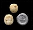 Ancient art Beige stone Scaraboid stamp seal, Mesopotamia Late 2nd. mill. BC -