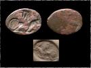 Ancient art Interesting bronze intaglio ring seal, 1st. mill. BC -