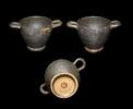 Ancient art Very large Greek Attic Black-Glaze Skyphos c. 4th. century BC. -
