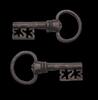 Medieval & later artifacts European iron strong box key, Gothic c. mid 16th. century AD -