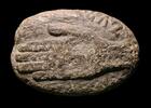 Medieval & later artifacts Rare inscribed Hand Of Buddha stone carving, Java, pre 15th. cent. AD -