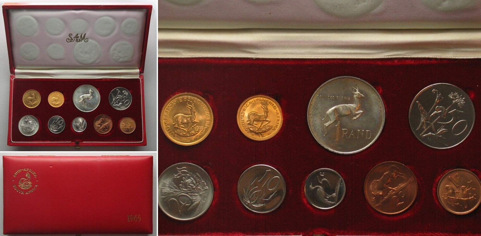 S dafrika SOUTH AFRICA 1965 PROOF SET with 1 2 Rand gold MA Shops