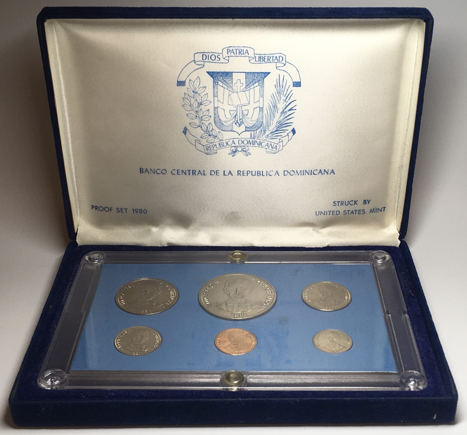 Dominikanische Republik DOMINICAN REPUBLIC 1980 PROOF SET, RARE!
